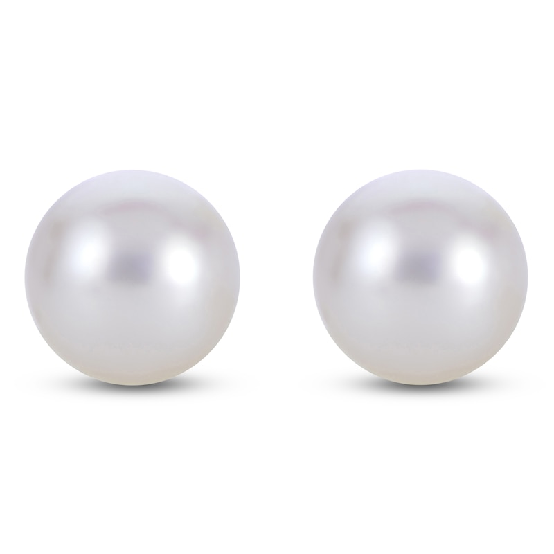 Main Image 3 of Akoya Cultured Pearl Stud Earrings 14K Yellow Gold 6.5-7mm