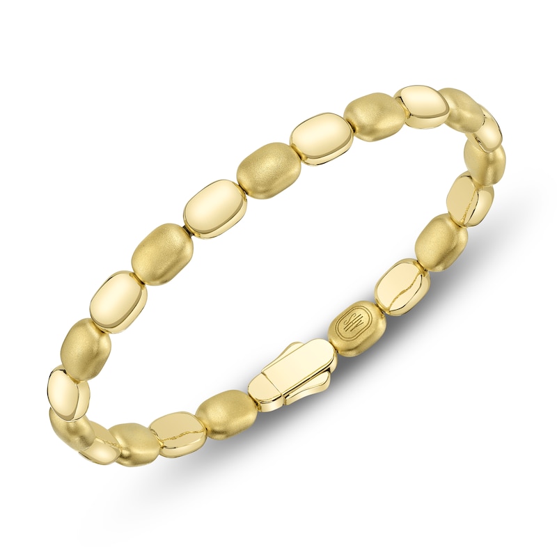 Main Image 2 of Shy ICON Lumeria Pillow Link Bangle Bracelet 14K Yellow Gold