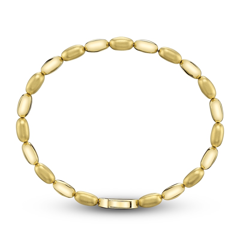 Main Image 3 of Shy ICON Lumeria Pillow Link Bangle Bracelet 14K Yellow Gold