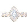 Thumbnail Image 3 of Brilliant Moments Certified Marquise-Cut Diamond Halo Engagement Ring 1-1/6 ct tw 14K Yellow Gold
