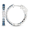 Thumbnail Image 1 of Le Vian Denim Ombré Sapphire Hoop Earrings 14K Vanilla Gold
