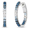 Thumbnail Image 2 of Le Vian Denim Ombré Sapphire Hoop Earrings 14K Vanilla Gold