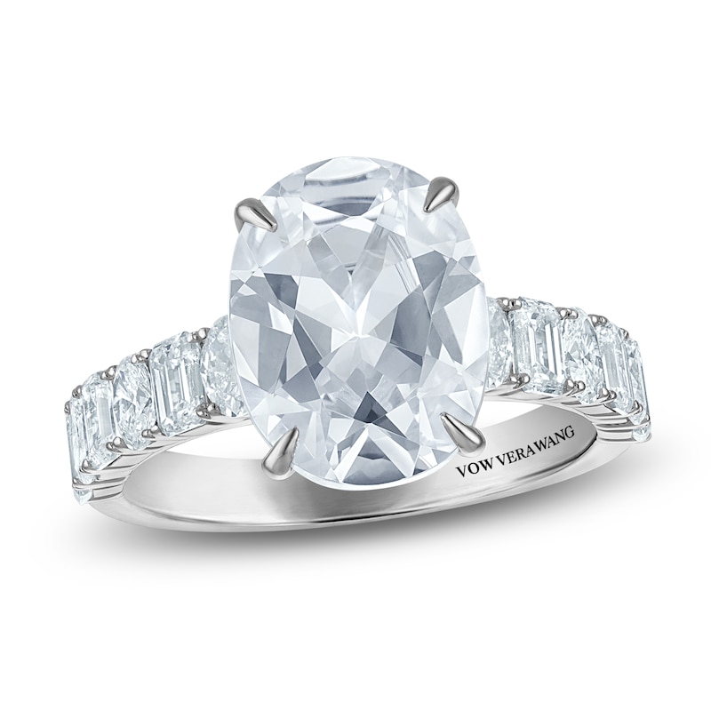 Main Image 1 of Vera Wang VOW Oval-Cut Lab-Grown Diamond Engagement Ring 4-7/8 ct tw 14K White Gold