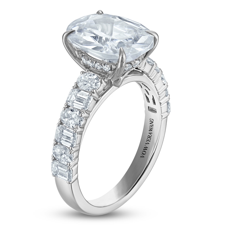 Main Image 2 of Vera Wang VOW Oval-Cut Lab-Grown Diamond Engagement Ring 4-7/8 ct tw 14K White Gold