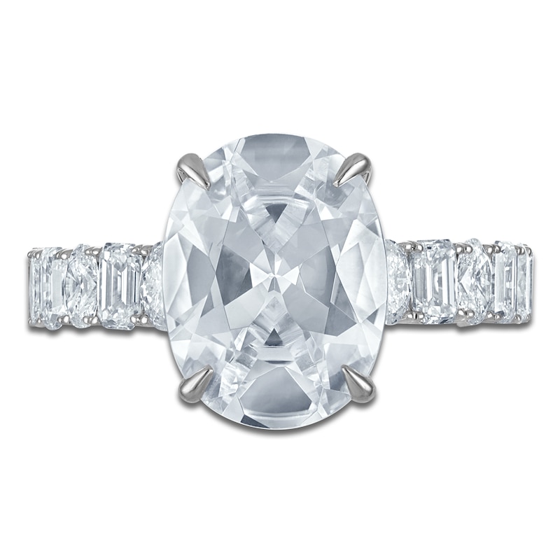 Main Image 3 of Vera Wang VOW Oval-Cut Lab-Grown Diamond Engagement Ring 4-7/8 ct tw 14K White Gold