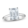 Thumbnail Image 1 of Radiant-Cut Lab-Grown Diamond Solitaire Plus Engagement Ring 3 ct tw Platinum (VS2/F)
