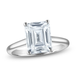 Radiant-Cut Lab-Grown Diamond Solitaire Plus Engagement Ring 3 ct tw Platinum (VS2/F)