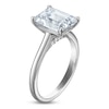Thumbnail Image 2 of Radiant-Cut Lab-Grown Diamond Solitaire Plus Engagement Ring 3 ct tw Platinum (VS2/F)