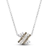 Thumbnail Image 1 of Le Vian Diamond Crisscross Necklace 1/6 ct tw 14K Vanilla Gold 19"