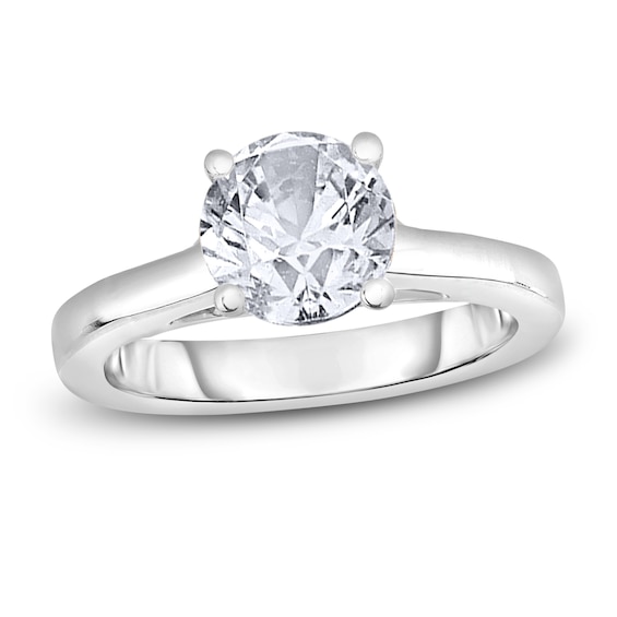 Diamond Solitaire Engagement Ring 2 ct tw Round 14K White Gold (I2/I)
