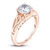Thumbnail Image 2 of Diamond Solitaire Scroll Engagement Ring 3/4 ct tw Round 14K Rose Gold (I2/I)