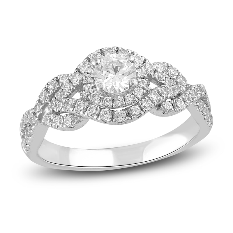 Main Image 1 of Diamond Engagement Ring 1 ct tw Round 14K White Gold