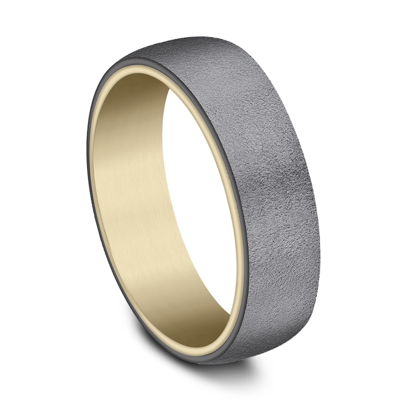 Wedding Band Black Tantalum/14K Yellow Gold 6.5mm