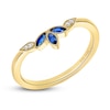 Thumbnail Image 2 of Kirk Kara Natural Blue Sapphire Anniversary Band Diamond Accents 18K Yellow Gold