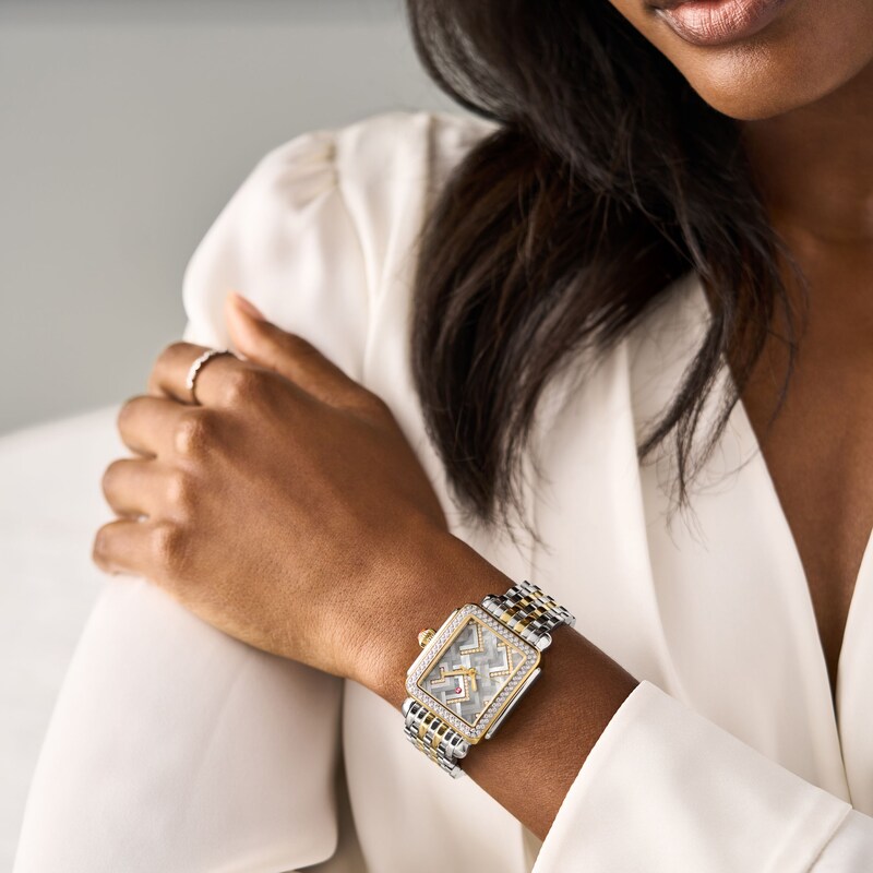 Main Image 4 of MICHELE Limited Edition Deco Mosaic Diamond Women's Watch MWW06T000272