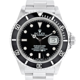 Previously Owned Men's Rolex Submariner Stainless Steel Watch 50724763304 (Model: 16610)