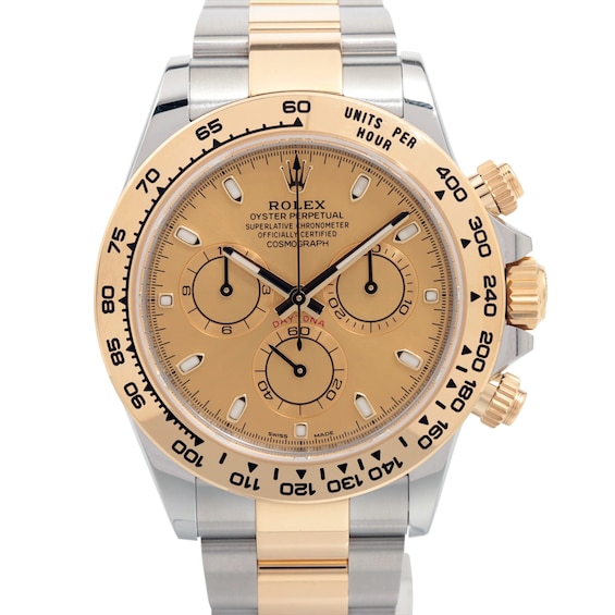 Previously Owned Mens Rolex Cosmograph Daytona 18K Yellow Gold  Stainless Steel Watch 50724763243 Model 116503