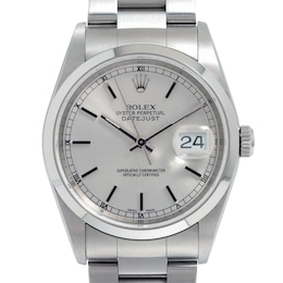 Previously Owned Men's Rolex Datejust 36 Stainless Steel Watch 62524262294 (Model: 16200)