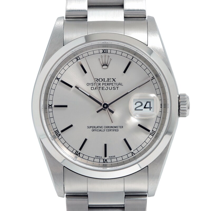 Main Image 1 of Previously Owned Men's Rolex Datejust 36 Stainless Steel Watch 62524262294 (Model: 16200)