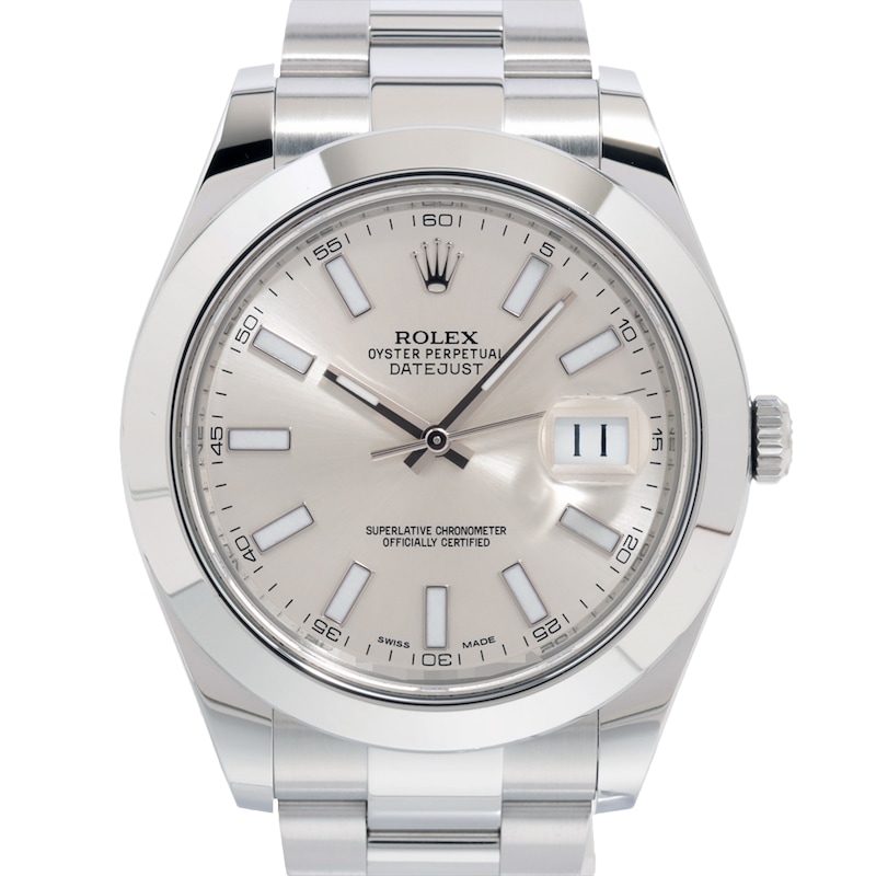 Main Image 1 of Previously Owned Men's Rolex Datejust 41 Stainless Steel Watch 73024403055 (Model: 116300)