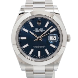 Previously Owned Men's Rolex Datejust 41 Stainless Steel Watch 73024403581 (Model: 116300)