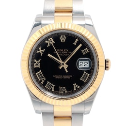 Previously Owned Men's Rolex Datejust 41 18K Yellow Gold & Stainless Steel Watch 81424030375 (Model: 116333)