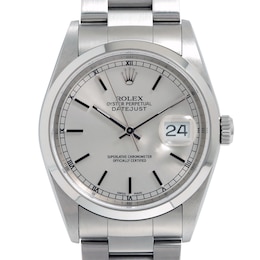 Previously Owned Men's Rolex Datejust 36 Stainless Steel Watch 62524262699 (Model: 16200)