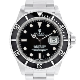Previously Owned Men's Rolex Submariner Stainless Steel Watch 62524263100 (Model: 16610)