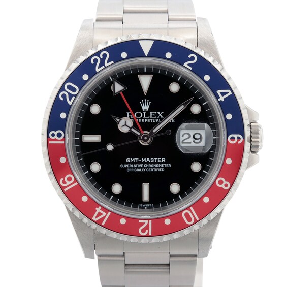 Previously Owned Mens Rolex GMTMaster Stainless Steel Watch 70224292729 Model 16700