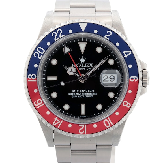 Previously Owned Mens Rolex GMTMaster Stainless Steel Watch 73024404006 Model 16700