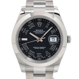 Previously Owned Men's Rolex Datejust 41 Stainless Steel Watch 73024402915 (Model: 116300)