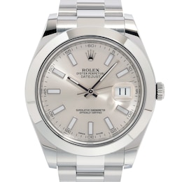 Previously Owned Men's Rolex Datejust 41 Stainless Steel Watch 82324084457 (Model: 116300)