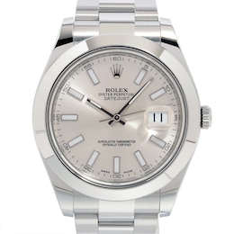 Previously Owned Men's Rolex Datejust 41 Stainless Steel Watch 82824129980 (Model: 116300)