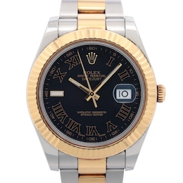 Previously Owned Men's Rolex Datejust 41 18K Yellow Gold & Stainless Steel Watch 72324382217 (Model: 116333)