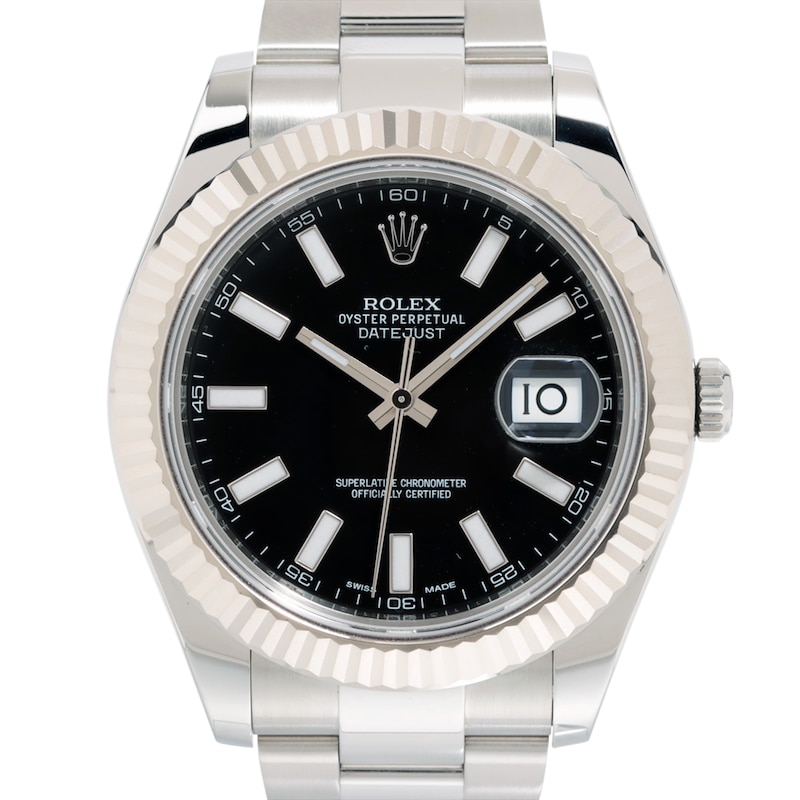 Main Image 1 of Previously Owned Men's Rolex Datejust 41 18K White Gold & Stainless Steel Watch 82324084460 (Model: 116334)