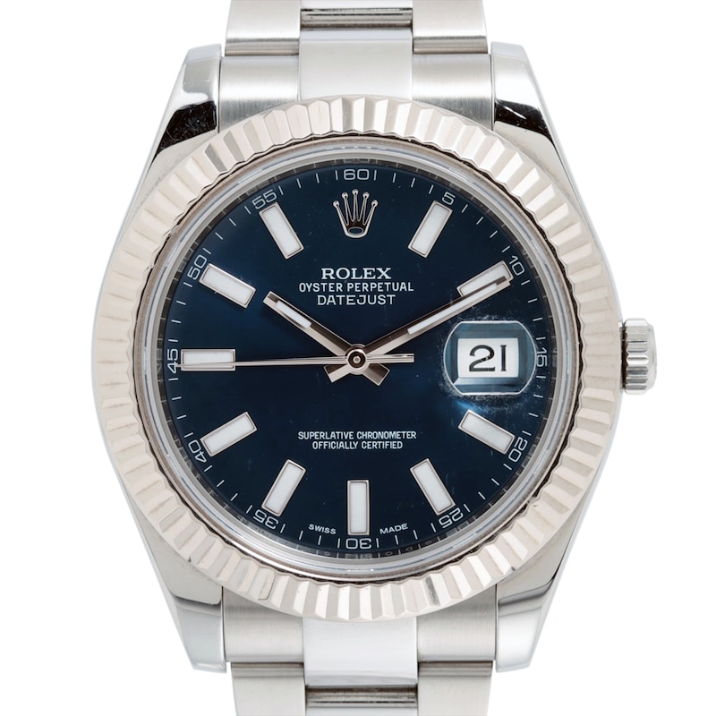 Main Image 1 of Previously Owned Men's Rolex Datejust 41 18K White Gold & Stainless Steel Watch 82324084459 (Model: 116334)