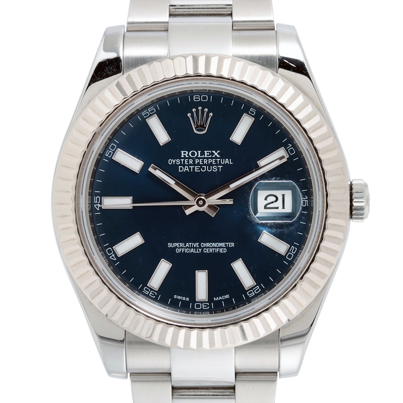 Main Image 1 of Previously Owned Men's Rolex Datejust 41 18K White Gold & Stainless Steel Watch 82824129983 (Model: 116334)