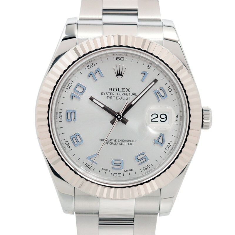 Main Image 1 of Previously Owned Men's Rolex Datejust 41 18K White Gold & Stainless Steel Watch 82824129982 (Model: 116334)