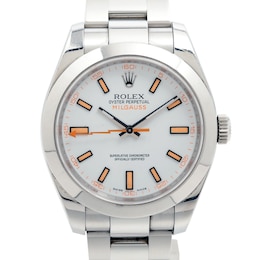 Previously Owned Men's Rolex Milgauss Stainless Steel Watch 62524262559 (Model 116400)