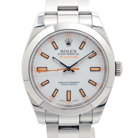 Previously Owned Mens Rolex Milgauss Stainless Steel Watch 62524262559 Model 116400