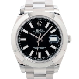 Previously Owned Men's Rolex Datejust 41 Stainless Steel Watch 70224292419 (Model: 116300)