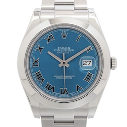 Previously Owned Men's Rolex Datejust 41 Stainless Steel Watch 82724082191 (Model: 116300)