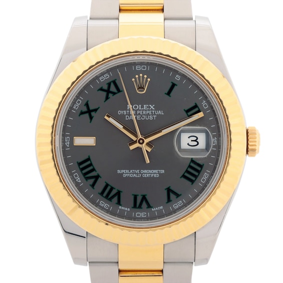 Previously Owned Mens Rolex Datejust 41 18K Yellow Gold  Stainless Steel Watch 91024182018 Model 116333