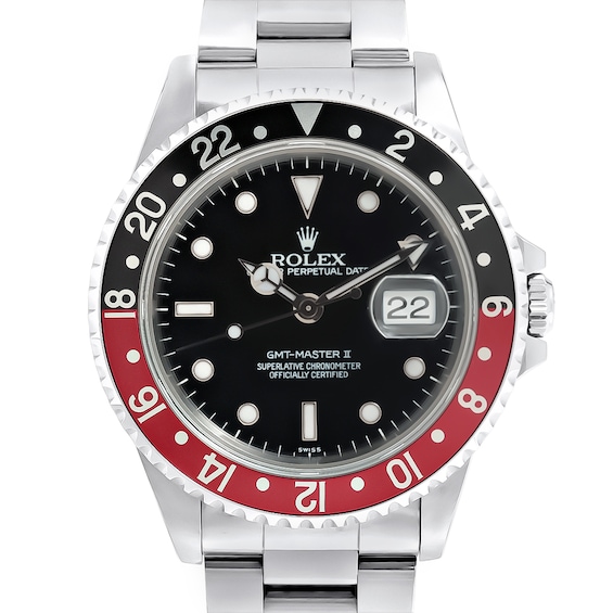 Previously Owned Mens Rolex GMTMaster II Stainless Steel Watch 91724206355 Model 16710T