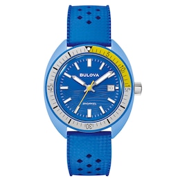 Bulova Snorkel Blue Tang Fish Men's Watch 98B445
