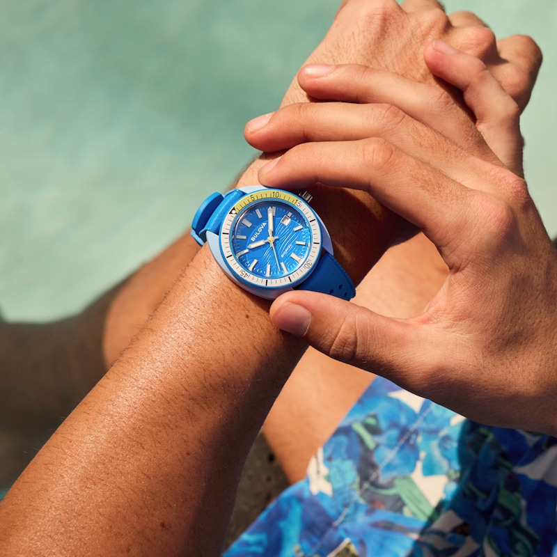 Main Image 5 of Bulova Snorkel Blue Tang Fish Men's Watch 98B445