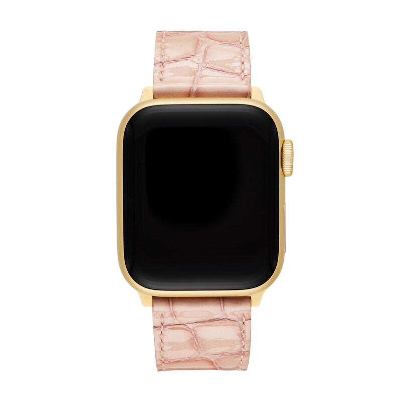 Main Image 2 of MICHELE Ballet Pink Leather Apple Watch Strap MS20SL0002