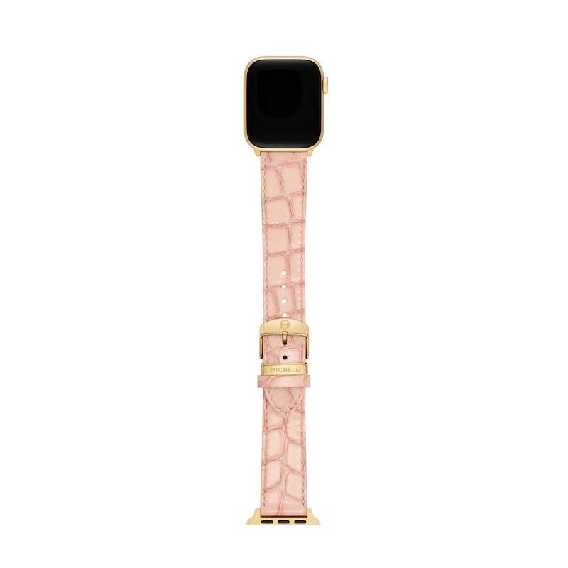 Main Image 4 of MICHELE Ballet Pink Leather Apple Watch Strap MS20SL0002