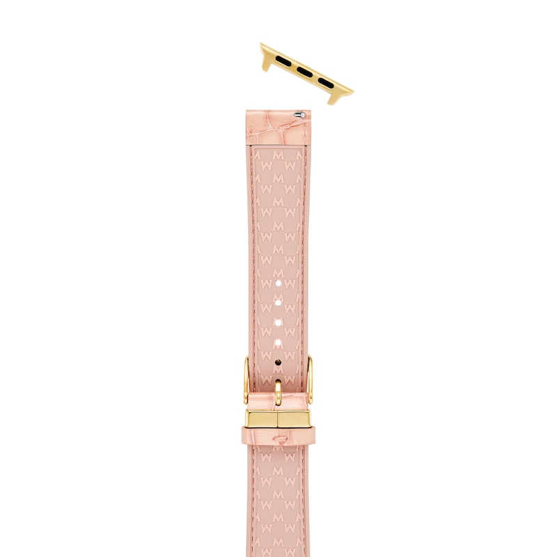Main Image 6 of MICHELE Ballet Pink Leather Apple Watch Strap MS20SL0002
