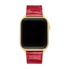 Thumbnail Image 2 of MICHELE Ruby Red Leather Apple Watch Strap MS20SL0003